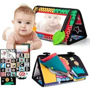 Toddly PlayMirror Montessori Tummy Time Mirror Toy with Sensory Book