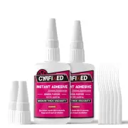 CYAFIXED Strong Cyanoacrylate (CA) Super Glue, Impact Resistant Medium-Thick Vis