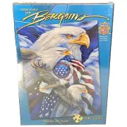 Together We Stand Puzzle 1500 Pc Bald Eagle Flag USA America July 4 Master Piece