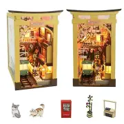 Flever Dollhouse DIY Book Nook Miniature Kit, DIY Booknook Bookshelf Insert D...