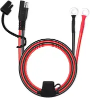 2PCS SAE Extension Cable, 10AWG SAE Battery Connector, Ring Terminal Harness Acc