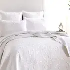 NNEDSZ Asher Jacquard Coverlet White Set by Renee Taylor Queen/King