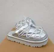 UGG SPACESLIDER HI SHINE SLIDE PLATFORM SLIPPER SHOES, WOMEN US 8/ EUR 39 ~NIB