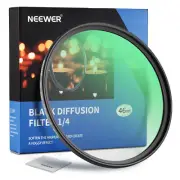 Neewer 46mm Black Pro-Mist 1/4 Filter Dream Cinematic Effect Ultra-Slim Filter