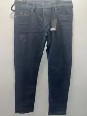 Diesel Buster Regular Fit Low Waist Tapered Jeans 38x32 Mens Blue Denim J127