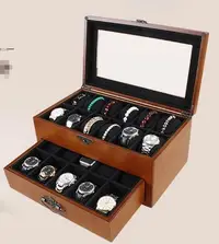在飛比找Yahoo!奇摩拍賣優惠-4506b 歐式美學 大容量 手錶手鍊手環珠寶盒首飾盒木頭製