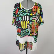 TS Taking Shape Plus Size M Mosaic Top Sunseeker Print Lined BRAND NEW Womens