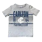 AFL Carlton Blues Kids Establishment T-Shirt - Size 2 years