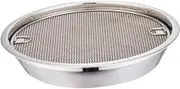 Leefasy Oil Draining Net Baking Tray Sturdy Stainless Steel Frying Drainer Net Fried Food Container for Roasting Family Gatherings, silver