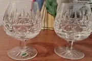 Waterford Irish Crystal LISMORE Balloon Brandy Snifter Glasses 10oz