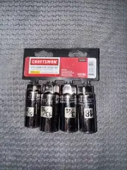 Sears Craftsman USA Nos 4PC 3/8” Drive Easy Read Spark Plug Socket Set 34504