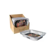 2PK Top Chef Lightweight Foil Trays With Plastic Lids - 45.8x33.7x6.5cm