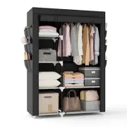 Wardrobe Closet, 41.7 Inch Wide Portable Closets for Hanging Clothes with 1 H...