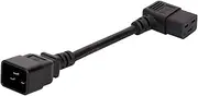 Right Angle Vertical Left Angle IEC 320 C20 to C19 Short Power Adapter Cord,SJT14 AWG Power Cord, L=25CM
