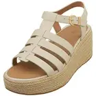 FitFlop Platforms Fisherman Womens Wedge Sandals in Beige