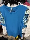NWT NY Collection light Blue Sleeve Design Ladies Blouse - Size PL*