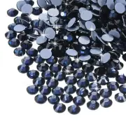 1440 Pcs Hotfix Rhinestones Crystal Glass Gems(SS12 3.2mm,Dark Blue)