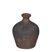 Belle Henan 120 Year Terracotta Wine Jar Storage Container Decor 23x30cm Natural