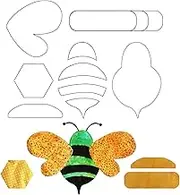 Quilt Templates for Quilting, Acrylic Quilting Ruler Sewing Patterns with Small Bee, Exquisite Template Patchwork Tools Bee Template Ruler Set for Art Craft