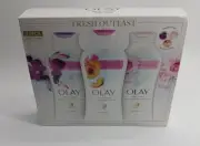 (Set Of 3) Body Wash Olay Fresh Outlast B3 Complex Hydration Orchid Peach Rose