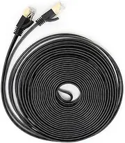 10 Gigabit CAT7 Network Cable, Double Shielded 8‑Core Twisted Pair Wire, High Speed Data Transmission for Routers, Computers, Smart TVs, RJ45 Connector, 600Mhz Bandwidth (5M)