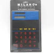 Vintage Milano™ Series Vintage Designer Thin Profile Solar Calculator New In Box