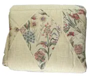 NEW Nostagia Jonquil Garden King Quilt Yellow Hand Crafted Floral Patchwork