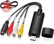 USB Audio Video Capture Card 720P, RCA/AV to USB Converter Digital Adapter and D