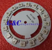 2pcs Round 16 led 5050 RGB LED Driver Board Chainable Board for Arduino M63 new