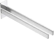 TBKBZTLALX Towel Holder, Double Square, Stainless Steel Bathroom Towel, Rail, No Drilling, Self-Adhesive, Wall-Mounted, Silver Towel Rack
