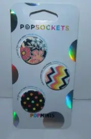 PopSockets PopMinis Art Deco Flowers, Zig Zag Lines, Polka Dots