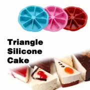 8-Triangle Round Silicone Cake Pan Tins Muffin Pizza Baking Tray Mould K9 A8X2