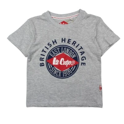 Shirt Boy Lee Cooper No. 17. Sleeves Courtes. Color Grey 4-14 Years