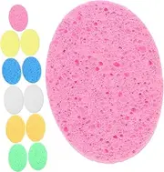 OATIPHO 12Pcs Exfoliating Oval Facial Sponges Portable Face Wash Supplies for Gentle Cleansing Exfoliation Travel Friendly Skin Care Tool