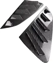 YJVVWQVF Car Rear Window ShutterCompatible for VW Polo Mk6 GTI TGI TSI MPI 2017-2023 Cover Trim Rear Triangle Window Shade Spoiler Bodykits(Carbon Look)