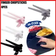 2Pair Finger Chopsticks for Gamers Plastic Snack Chopsticks Clip for Potato Chip