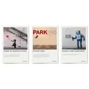 Set of Banksy Graffiti Urban Man Cave Wall Art