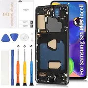 Olivechard InCell S21+ S21 Plus LCD Screen Replacement(6.6“/No Fingerprint Function) for Samsung Galaxy S21 Plus with Phantom Black Frame G996B G996U G996W LCD Screen Touch Digitizer Assembly