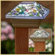 Solar Post Cap Light Porch Patio Deck Mailbox Outdoor Fence Decor - HUMMINGBIRD