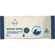 CleanLIFE Water Plastic Free Wipes Extra Gentle Baby and Newborns 80 Pack