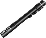 NITECORE MT06MD Medical Penlight Flashlight for Doctors, Nurses and EMTs with 2X AAA Batteries, 180 Lumen Nichia LED, High CRI >= 90, Suitable for Pupil Inspection (Black w/Pupil Gauge)