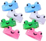 [ANDRESLAD] Dainty Resin Frogs Rings 8pcs Animal Finger Jewelry Frogs Ring Stackable Decorative Random Color