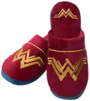 DC Comics Wonder Woman Adult Mule Slippers, Red, 5-7 UK 38-41 EU