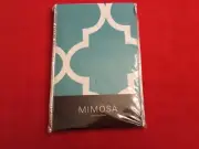 Z Gallerie Mimosa Pillow Sham Standard 20 X 26 Bed Linen Turquoise And White New