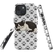 For iPhone 15 Case, Shielding Cover, Tuxedo Cat