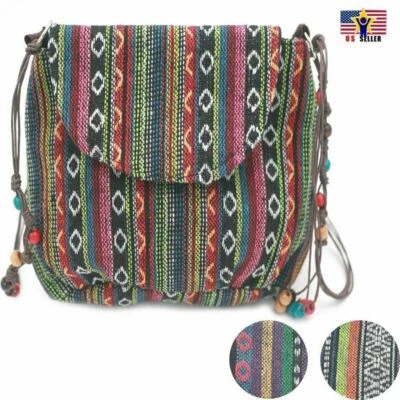 Azteco Borsa a Tracolla Boho Bohémien Mano Marsupio Tribale Indiano Motivo