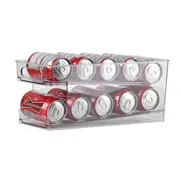 Home Kitchen Refrigerator Can Holder Stackable Beverage Organizer - 2 Tier