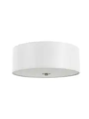 Beacon Lighting, Elle 3 Light 400mm Drum Flush Mount in White, Elle, 3 Light, 400mm, drum, flush mount, white.