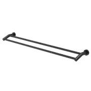 Caroma 900mm Matte Black Cosmo Double Towel Rail