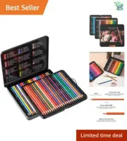 Artist-Grade Retractable Colored Pencils - 48 Vivid Colors for Art Lovers